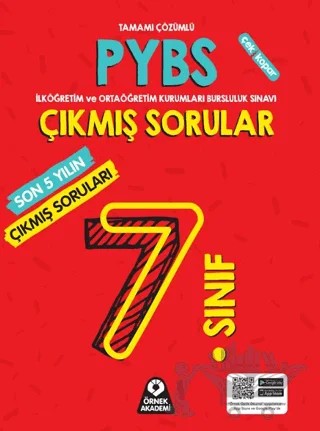 7. Sınıf PYBS Son 5 Yılın Çıkmış Soruları Tamamı Çözümlü – Kolektif – Örnek Akademi kitap kapağı