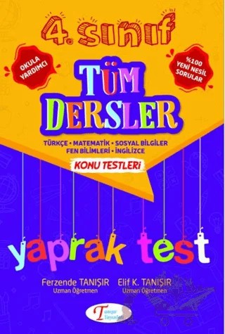 4. Sınıf Tüm Dersler Konu Testleri Test – Elif K. Tanışır, Ferzende Tanışır – Tanışır Yayınları kitap kapağı