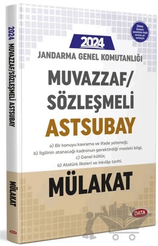 Jandarma Genel Komutanlığı Muvazzaf/Sözleşmeli Astsubay Mülakat Sınavına Hazırlık Kitabı – Kolektif – Data Yayınları kitap kapağı