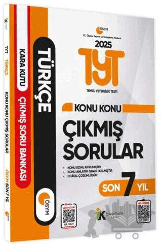 2025 TYT Türkçe Son 7 Yıl Çıkmış Sorular – Kolektif – Karakutu Yayın kitap kapağı