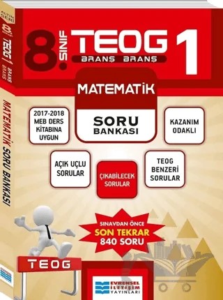 TEOG 1 Matematik Soru Bankası – Kolektif – Evrensel İletişim Yayınları kitap kapağı