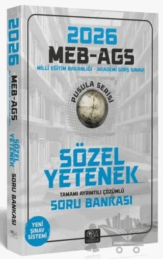 2026 MEB-AGS Sözel Yetenek Soru Bankası Çözümlü Pusula Serisi – Kolektif – CBA Akademi kitap kapağı