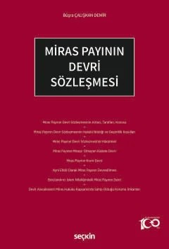 Miras Payının Devri Sözleşmesi – Büşra Çalışkan Demir – Seçkin Yayıncılık kitap kapağı