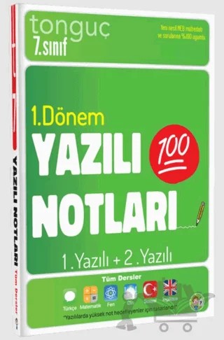 7. Sınıf Yazılı Notları 1. Dönem 1 ve 2. Yazılı – Kolektif – Tonguç Akademi kitap kapağı