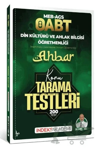 ÖABT MEB-AGS Din Kültürü ve Ahlak Bilgisi Ahbar Konu Tarama Testleri – Hanifi İnce – İndeks Akademi Yayıncılık kitap kapağı