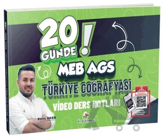 2026 MEB-AGS 20 Günde Türkiye Coğrafyası Video Ders Notları – Enes Eker – Dizgi Kitap kitap kapağı