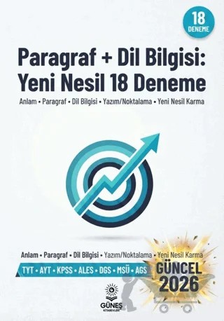 Paragraf + Dil Bilgisi: Yeni Nesil 18 Deneme – Kolektif – Güneş Kitabevleri Yayınları kitap kapağı