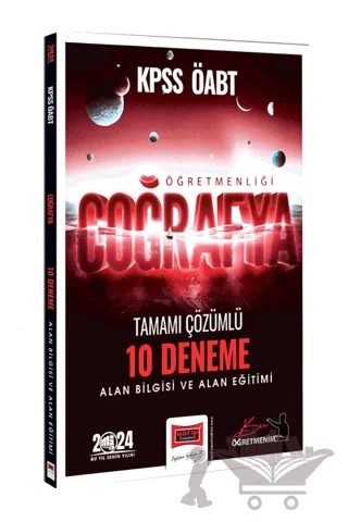 2024 ÖABT Coğrafya Öğretmenliği Tamamı Çözümlü 10 Deneme – Kolektif – Yargı Yayınevi kitap kapağı