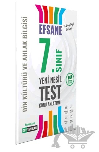 7. Sınıf Din Kültürü ve Ahlak Bilgisi Efsane Test 2022 - – Kolektif – DDY Yayınları kitap kapağı