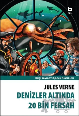 Denizler Altında 20 Bin Fersah – Jules Verne – Bilgi Yayınevi kitap kapağı