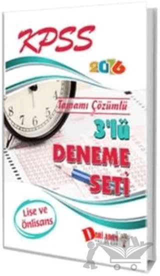 KPSS Lise-Ön Lisans 3 lü Deneme Seti 2016 – Kolektif – Dahi Adam Yayıncılık kitap kapağı