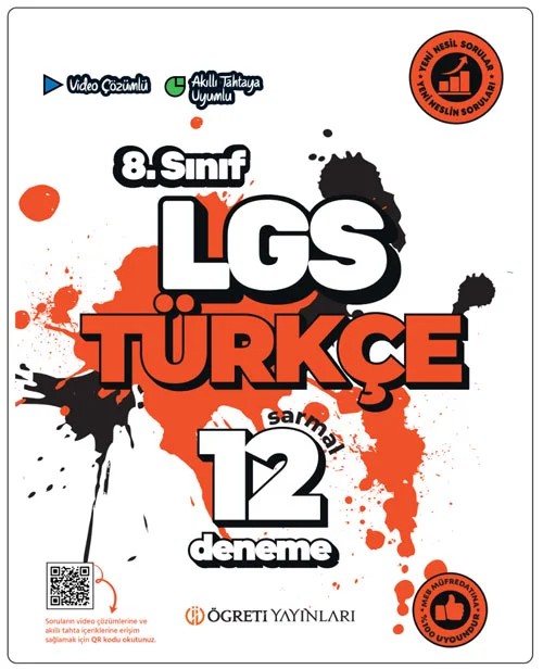 LGS 8.Sınıf Türkçe Sarmal 12 Deneme – Değerli Okuyucularımız – Öğreti Akademi kitap kapağı