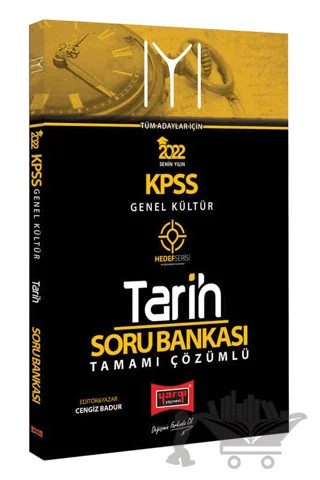2022 KPSS Hedef Serisi IYI Genel Kültür Tarih Tamamı Çözümlü Soru Bankası Yargı Yayınları – Cengiz Badur – Yargı Yayınevi kitap kapağı