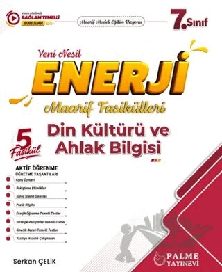 7. Sınıf Enerji Din Kültürü ve Ahlak Bilgisi Yeni Nesil Maarif Fasikülleri (5 Fasikül) – Serkan Çelik – Palme Yayınları kitap kapağı