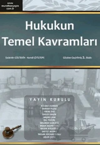 Hukukun Temel Kavramları – Sadettin Gültekin – Murathan Yayınevi kitap kapağı