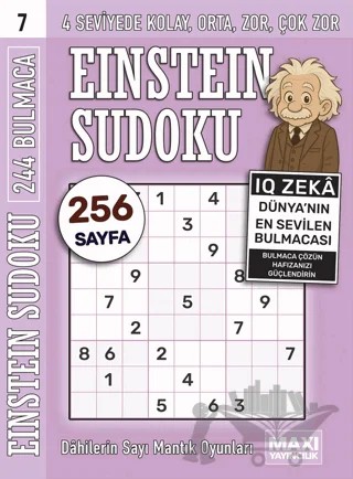 Einstein Sudoku 7 – Bertan Kodamanoğlu – Maxi Yayıncılık kitap kapağı