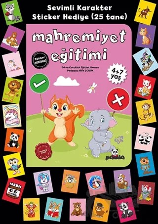 Stickerlı 4+7 Yaş Mahremiyet Eğitimi – Pedagog Afife Çoruk – Beyaz Panda Yayınları kitap kapağı