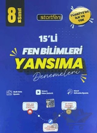 8. Sınıf Fen Bilimleri 15'li Yansıma Denemeleri – Kolektif – Startfen Yayınları kitap kapağı