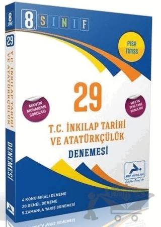 8. Sınıf LGS T.C.İnkılap Tarihi ve Atatürkçülük 29 Denemesi – Kolektif – Paraf Yayınları kitap kapağı