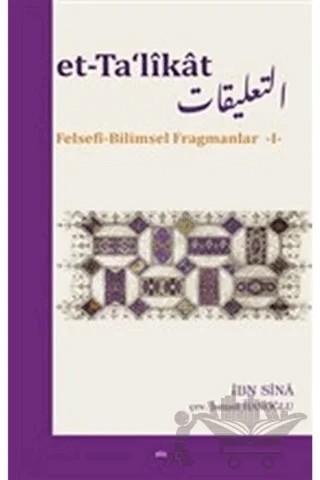 Et-Ta'likat – İbn Sina – Elis Yayınları kitap kapağı