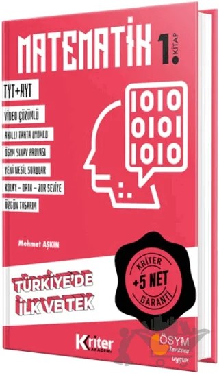 5 Net Garantili Matematik 1 Yayınları – Mehmet Aşkın – Kriter Akademi kitap kapağı