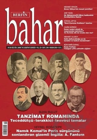 Berfin Bahar Aylık Kültür Sanat ve Edebiyat Dergisi Sayı: 249 Kasım 2018 – Berfin Bahar Dergisi kitap kapağı