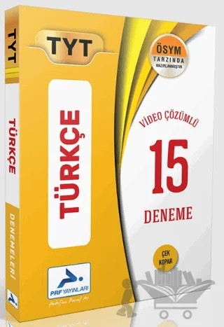 TYT Türkçe 15 Deneme Sınavı – Kolektif – Paraf Yayınları kitap kapağı