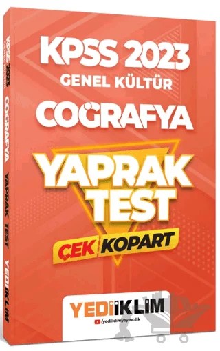 2023 KPSS Genel Kültür Coğrafya Çek Kopart Yaprak Test – Kolektif – Yediiklim Yayınları kitap kapağı