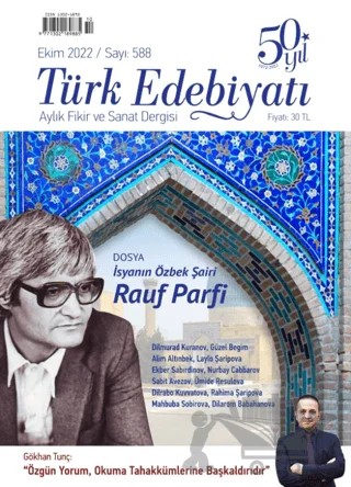 Türk Edebiyatı Dergisi Sayı: 588 Ekim 2022 – Türk Edebiyatı Dergisi kitap kapağı