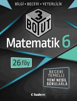 6. Sınıf Matematik 3 Boyut – Kolektif – Tudem Yayınları - Bayilik kitap kapağı