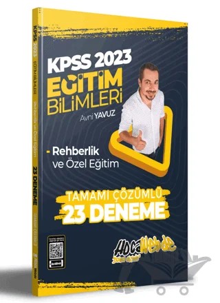 Hocawebde 2023 KPSS Eğitim Bilimleri Rehberlik ve Özel Eğitim Tamamı Çözümlü 23 Deneme – Avni Yavuz – HocaWebde Yayınları kitap kapağı