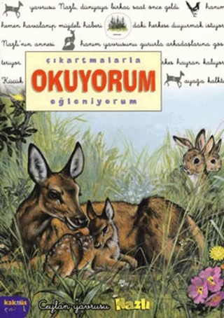 Çıkartmalarla Okuyorum-Eğleniyorum: Ceylan Yavrusu Nazlı – Delphine Lacharron – Kaknüs Yayınları kitap kapağı
