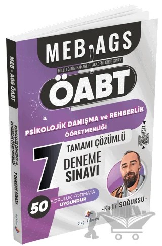 ÖABT MEB-AGS Psikolojik Danışma ve Rehberlik Öğretmenliği 7 Deneme Çözümlü – Kadir Soğuksu – Dizgi Kitap kitap kapağı