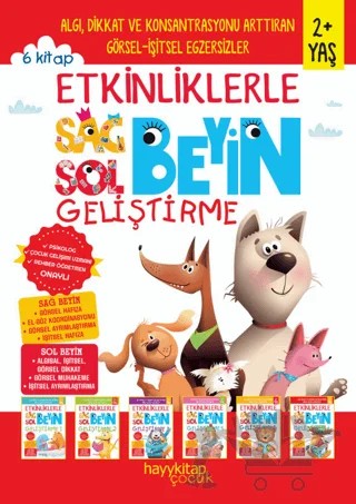 Etkinliklerle Sağ Beyin Sol Beyin Geliştirme (2+ Yaş) 6'lı Set – Canan Öztürk – Hayykitap kitap kapağı
