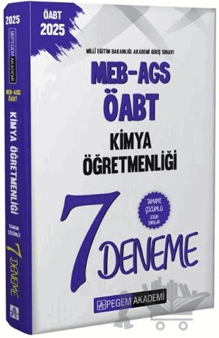 2025 MEB-AGS-ÖABT Kimya Öğretmenliği Tamamı Çözümlü 7 Deneme – Kollektif – Pegem Akademi Yayıncılık kitap kapağı