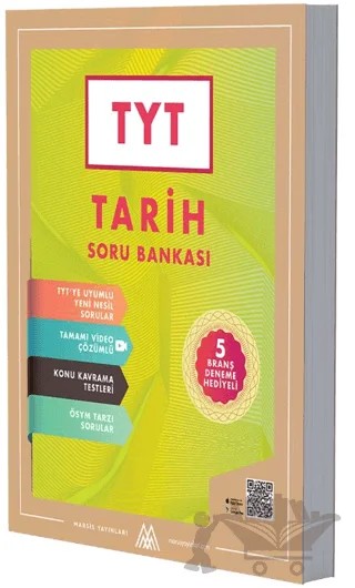TYT Tarih Soru Bankası 5 Deneme Hediyeli-Video Çözümlü – Kolektif – Marsis Yayınları kitap kapağı
