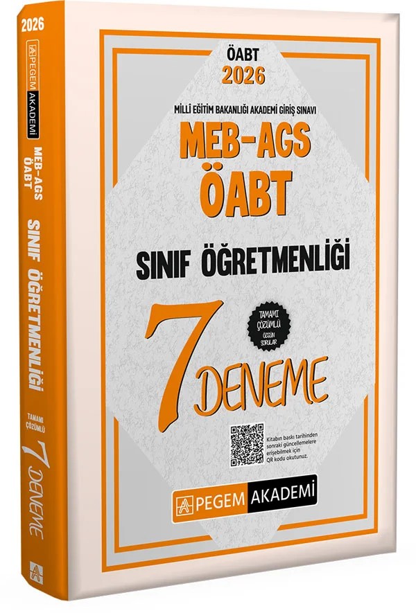 2026 MEB AGS ÖABT Sınıf Öğretmenliği Tamamı Çözümlü 7 Deneme – Değerli Öğretmen Arkadaşlarımız – Pegem Akademi Yayıncılık kitap kapağı