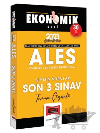 Yargı Yayınları 2023 ALES Ekonomik Seri Tamamı Çözümlü Son 3 Sınav Çıkmış Sorular – Kolektif – Yargı Yayınevi kitap kapağı