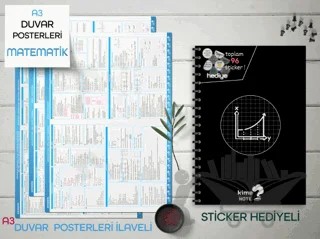 TYT Kareli Matematik Okul Defteri Konu Anlatımlı 3 Büyük Poster ve 96 Sticker Hediye 9-10-11-12.Sınıfa Uygun – Kolektif – Kime Note kitap kapağı