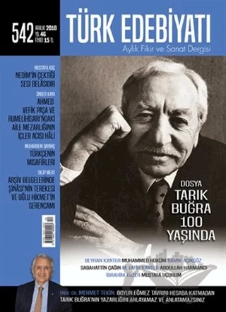 Türk Edebiyatı Aylık Fikir ve Sanat Dergisi Sayı: 542 Aralık 2018 – Türk Edebiyatı Dergisi kitap kapağı