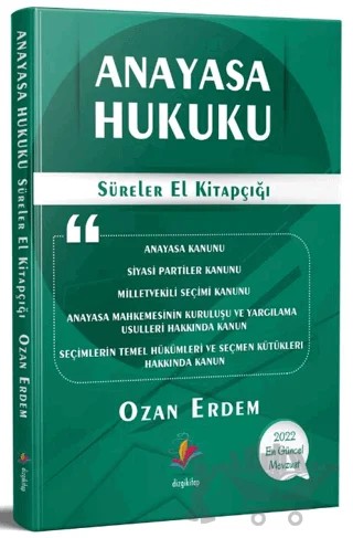 2022 Anayasa Hukuku Süreler Kitapçığı – Ozan Erdem – Dizgi Kitap kitap kapağı