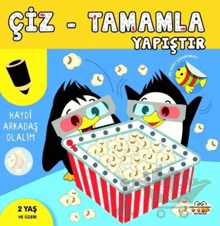 Çiz - Tamamla - Yapıştır Haydi Arkadaş Olalım – Kolektif – 0-6 Yaş Yayınları kitap kapağı
