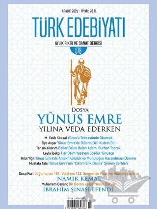 Türk Edebiyatı Aylık Fikir ve Sanat Dergisi Sayı: 578 Aralık 2021 – Türk Edebiyatı Dergisi kitap kapağı