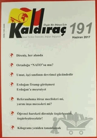 Kaldıraç Dergisi Sayı: 191 Haziran 2017 – Kaldıraç Yayınevi kitap kapağı