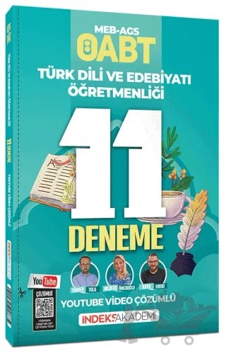 2026 ÖABT MEB-AGS Türk Dili ve Edebiyatı 11 Deneme Youtube Video Çözümlü – Türker Tola, Nilüfer Ömeroğlu, İlker Hayat – İndeks Akademi Yayıncılık kitap kapağı