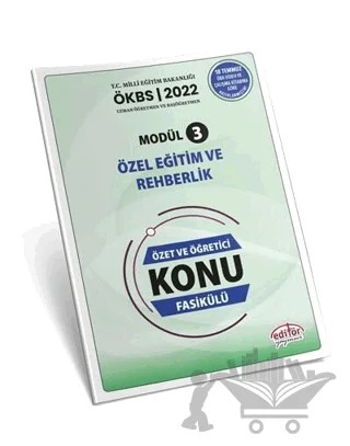 Uzman ve Başöğretmen Modül 3 Özel Eğitim ve Rehberlik Özet ve Öğretici Konu Fasikülü – Kolektif – Editör Yayınevi kitap kapağı
