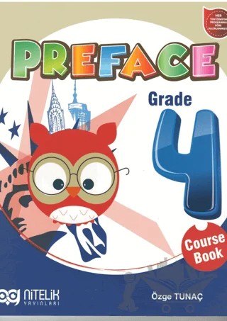 Preface Grade 4 Course Book – Özge Tunaç – Nitelik Yayınları - Bayilik kitap kapağı