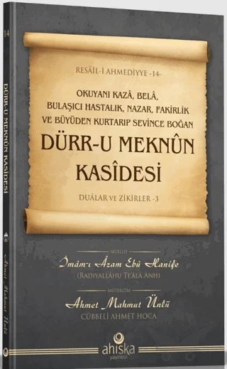 Dürr-u Meknün Kasidesi – Ahmet Mahmut Ünlü – Ahıska Yayınevi kitap kapağı
