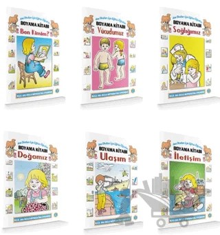 Ana Okulları için Eğitici-Öğretici Boyama Kitabı (6 Kitap Takım) – Kolektif – Minik Damla Yayınevi kitap kapağı