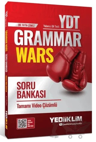 YDT Grammar Wars Tamamı Video Çözümlü Soru Bankası – Fatih Çömez – Yediiklim Yayınları kitap kapağı